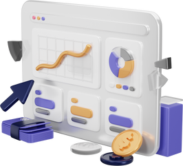 Financial Dashboard 3D Icon